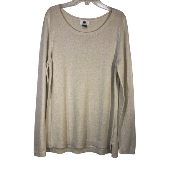 Old Navy Ivory Long Sleeve Pullover Sweater  Womens Size L - Picture 1 of 5